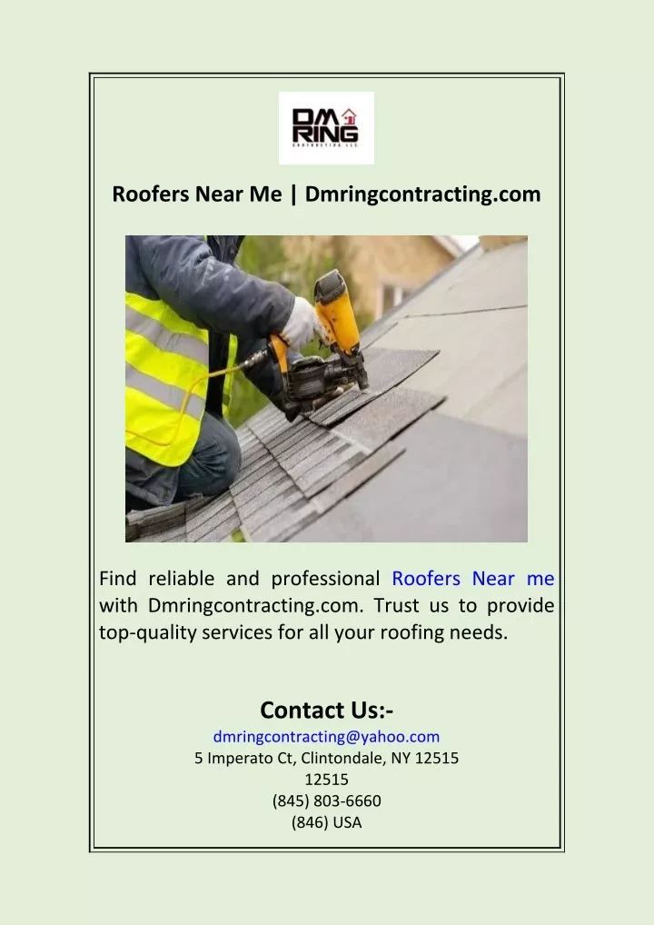 roofers near me dmringcontracting com