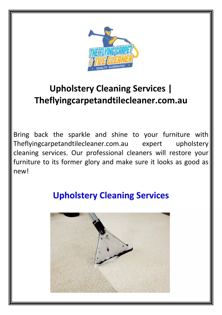 upholstery cleaning services