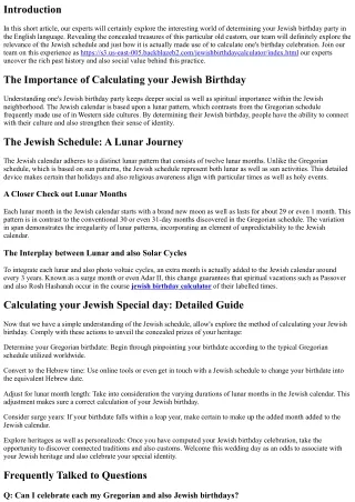 Revealing the Hidden Treasures: Determining your Jewish Birthday Party in Englis