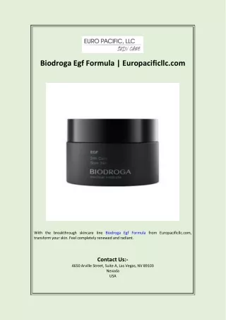 Biodroga Egf Formula  Europacificllc.com