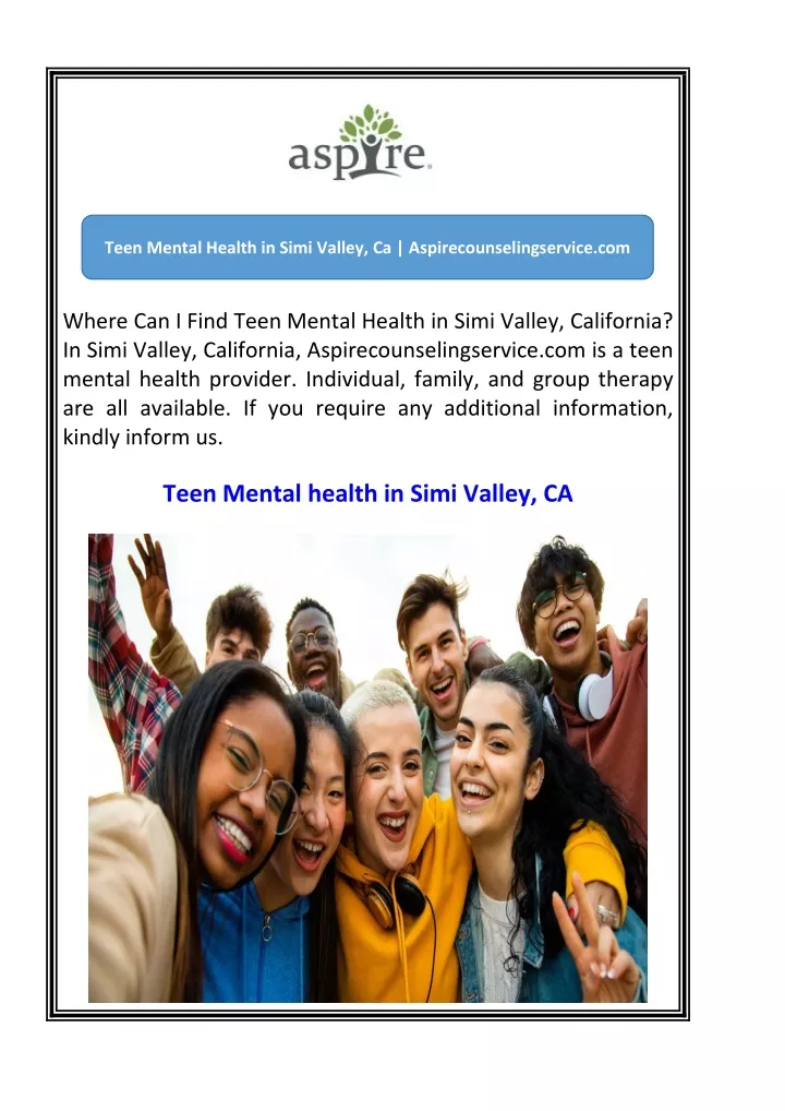 teen mental health in simi valley