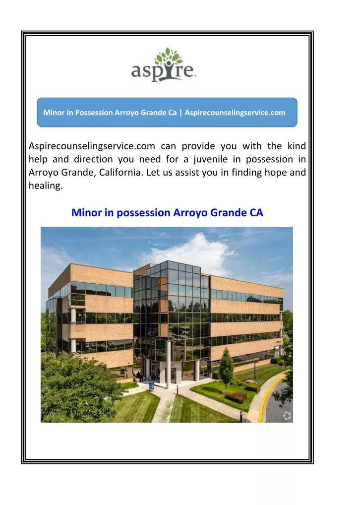 minor in possession arroyo grande