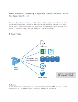 Power BI Models - Direct Query vs. Import