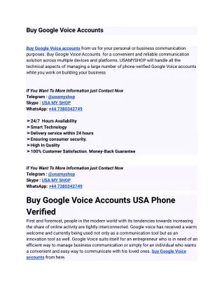 Top 22 Tips With Buy Google Voice Accounts