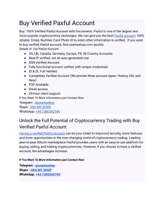 Top 22 Tips With Buy Verified Paxful Account
