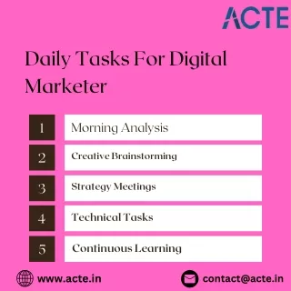 Daily Tasks For Digital Marketer