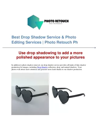 best drop shadow service photo editing services