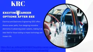 Exciting Career options after EEE