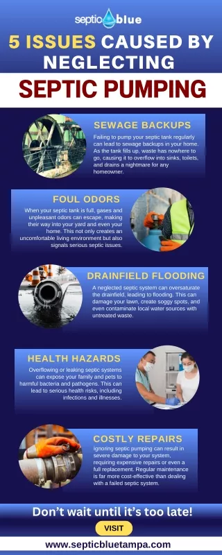 5 issues Caused by Neglecting Septic Pumping
