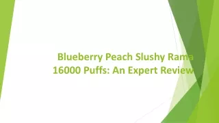 Blueberry Peach Slushy Rama 16000 Puffs: An Expert Review