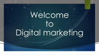 welcome to digital marketing