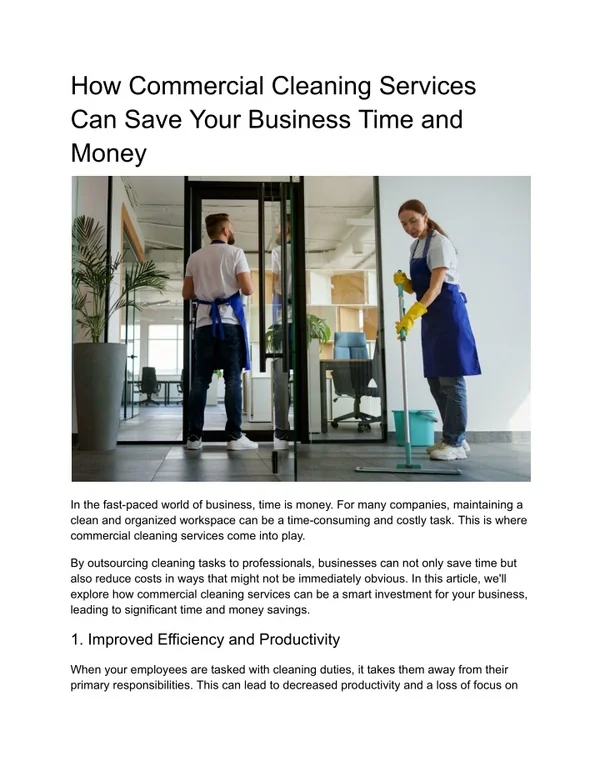 PPT - How Commercial Cleaning Services Can Save Your Business Time and ...