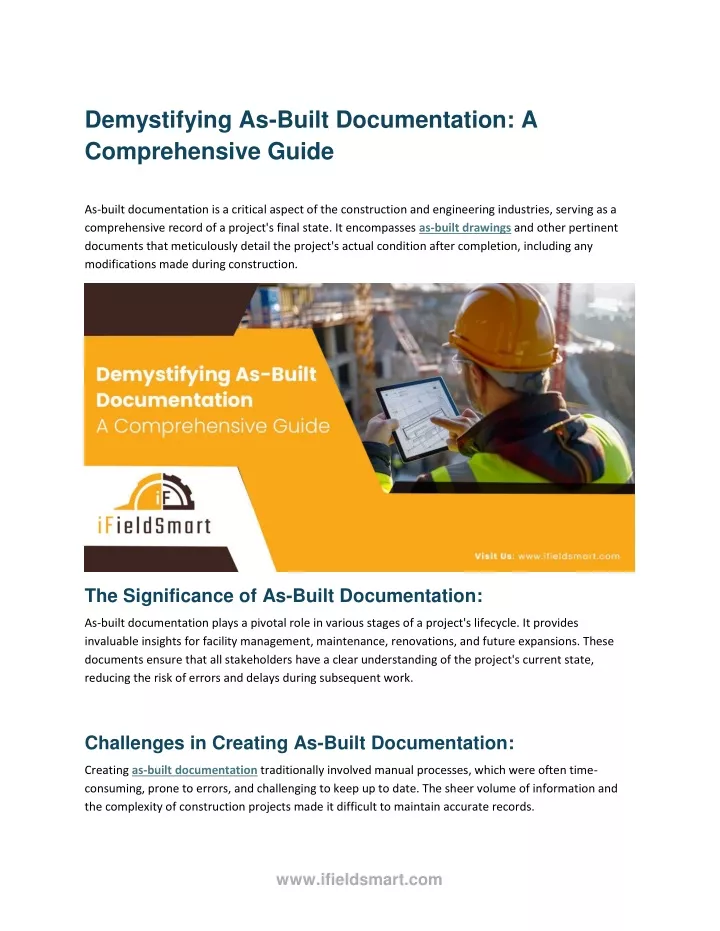 demystifying as built documentation