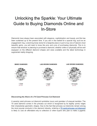 Unlocking the Sparkle_ Your Ultimate Guide to Buying Diamonds Online and In-Store