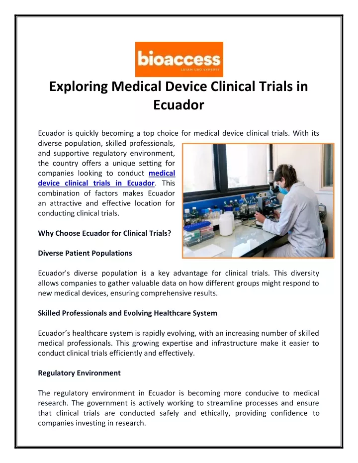 exploring medical device clinical trials