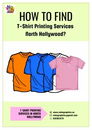 How to Find T-Shirt Printing Services in North Hollywood?