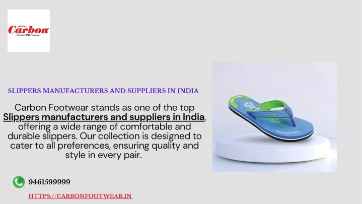 slippers manufacturers and suppliers in india