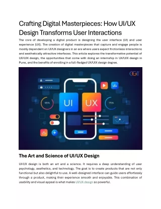 crafting digital masterpieces how ui ux design