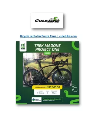 Bicycle rental in Punta Cana | culebike.com