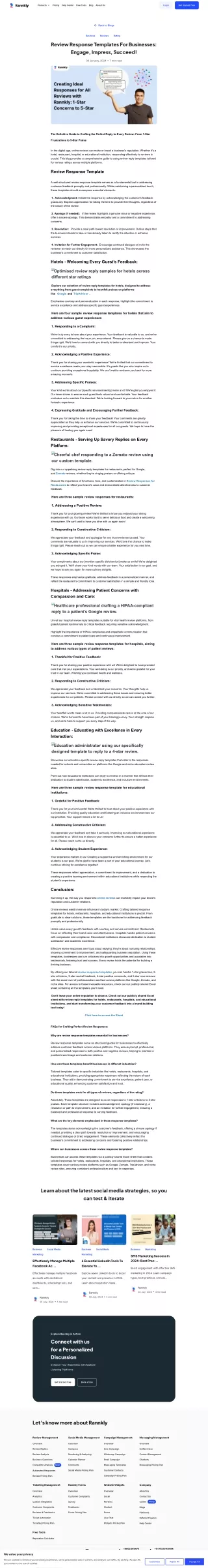Review Response Templates For Businesses: Engage, Impress, Succeed!