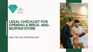 Legal Checklist for Opening a Brick-and-Mortar Store