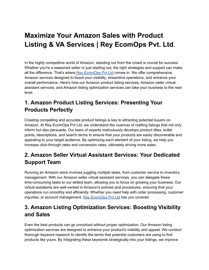 maximize your amazon sales with product listing