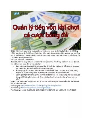 Quản Lý Vốn Trong Cá Cược_ Đòn Bẩy Giúp Bạn Chơi Lâu Dài Tại W88 23