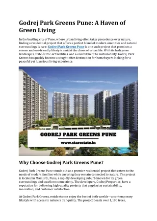 godrej park greens pune a haven of green living