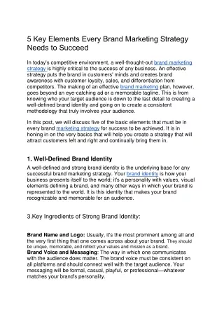 5 Key Elements Every Brand Marketing Strategy Needs to Succeed BLOG (1)