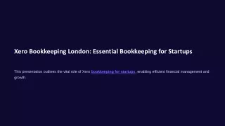 Xero Bookkeeping London: Essential Bookkeeping for Startups