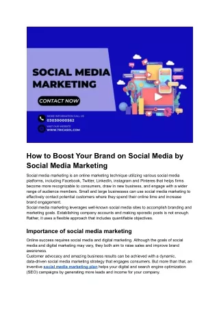 How to Boost Your Brand on Social Media by Social Media Marketing