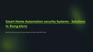 Home Automation security systems | Smart Home Solutions Bangalore
