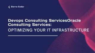 Devops Consulting ServicesOracle Consulting Services