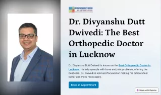 dr divyanshu dutt dwivedi the best orthopedic