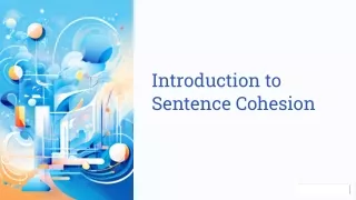 Introduction-to-Sentence-Cohesion