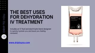 Get Best Dehydration IV Therapy Treatment - Drip To You