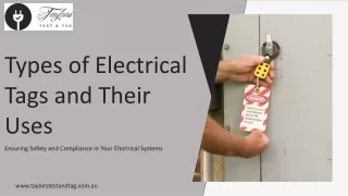 types of electrical tags and their uses