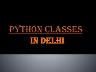 python classes in delhi