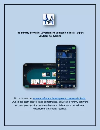 Top Rummy Software Development Company in India Expert Solutions for Gaming