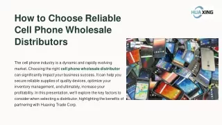 How to Choose Reliable Cell Phone Wholesale Distributors