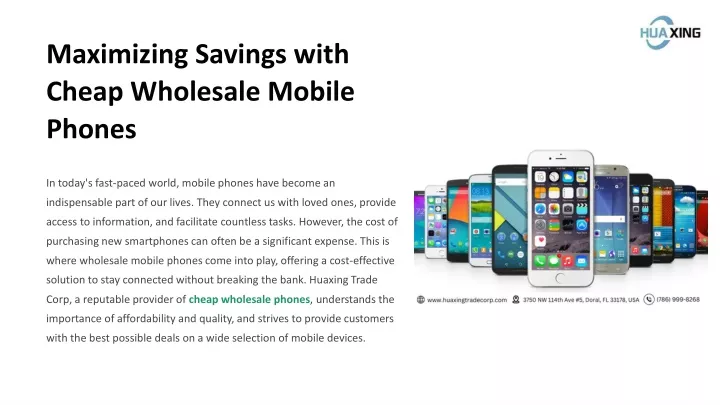 maximizing savings with cheap wholesale mobile