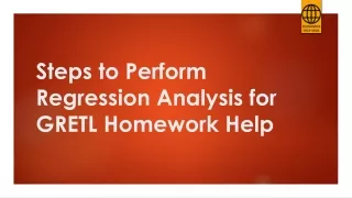Steps to Perform Regression Analysis for GRETL Homework Help