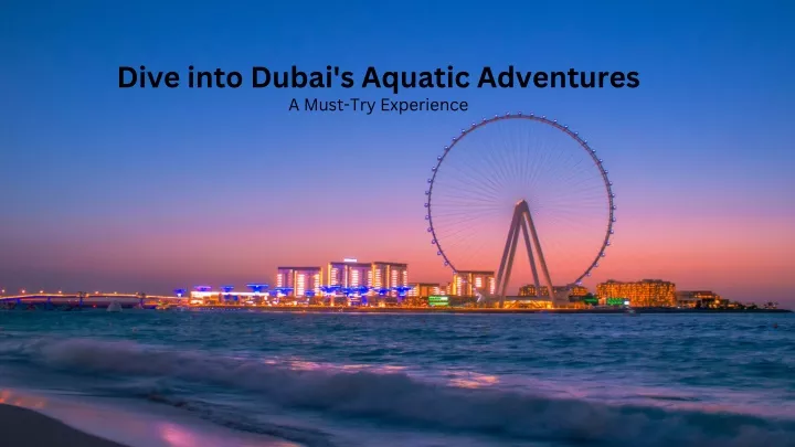 dive into dubai s aquatic adventures