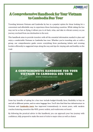 traveling between vietnam and cambodia