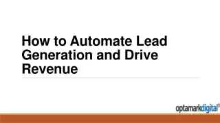 how to automate lead generation and drive revenue