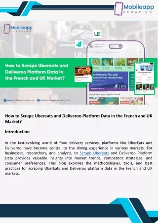 How to Scrape Ubereats and Deliveroo Platform Data in the French and UK Market.ppt