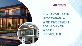 Luxury Villas in Hyderabad