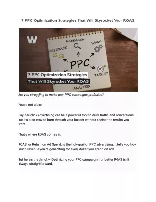 7 PPC Optimization Strategies That Will Skyrocket Your ROAS