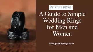 A Guide to Simple Wedding Rings for Men and Women