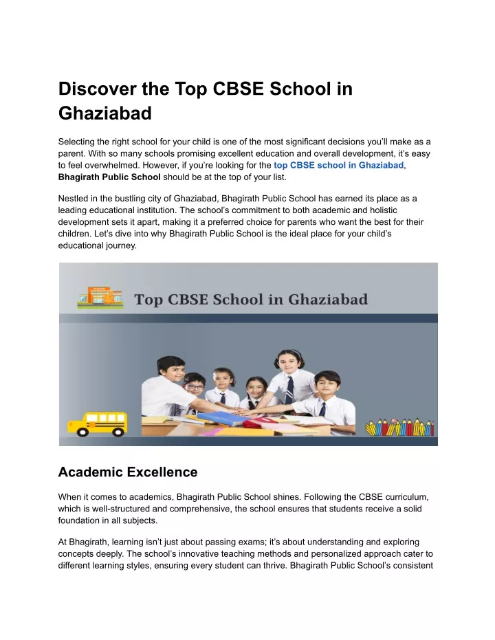 discover the top cbse school in ghaziabad